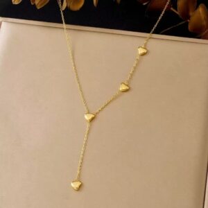 Heart Y‑Shape Lariat Necklace | 304 Stainless Steel