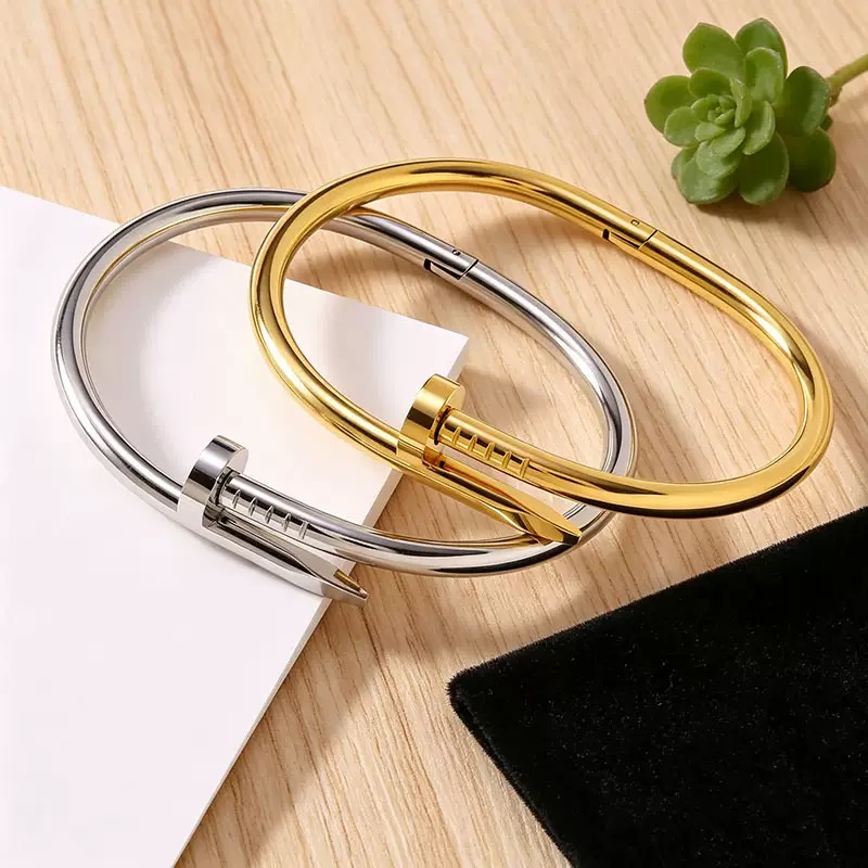 304 Stainless Steel Clasp Open Bangle, Lucky Fortune Turning Bracelet - Image 2
